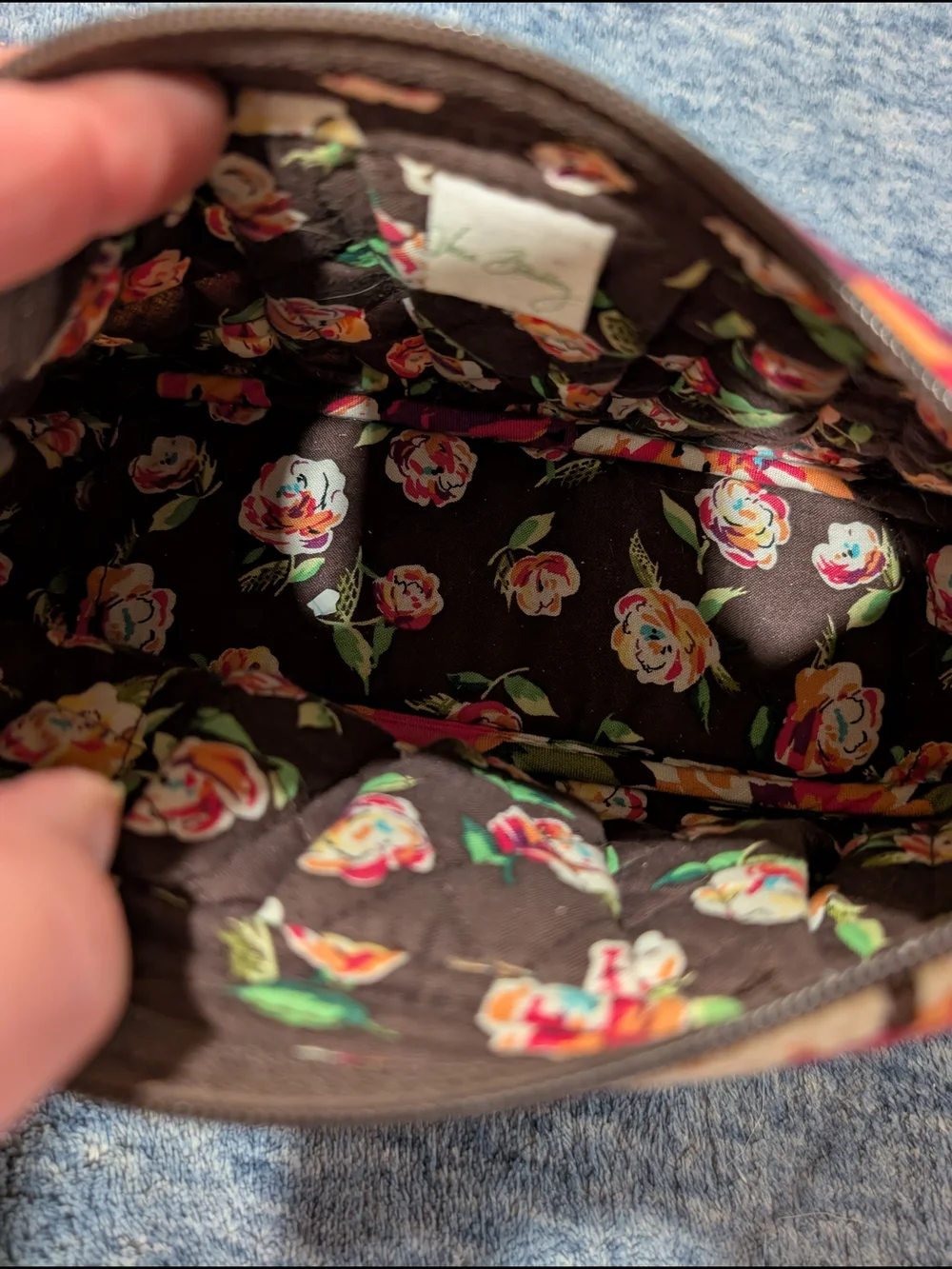 Vera Bradley Frannie Purse In English Brown Crossbody Bag-Retired Pattern